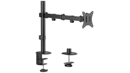 Uchwyt biurkowy do monitora LCD Maclean, 17-32, 9kg, VESA 75x75 oraz 100x100 podwójne ramię, MC-753N