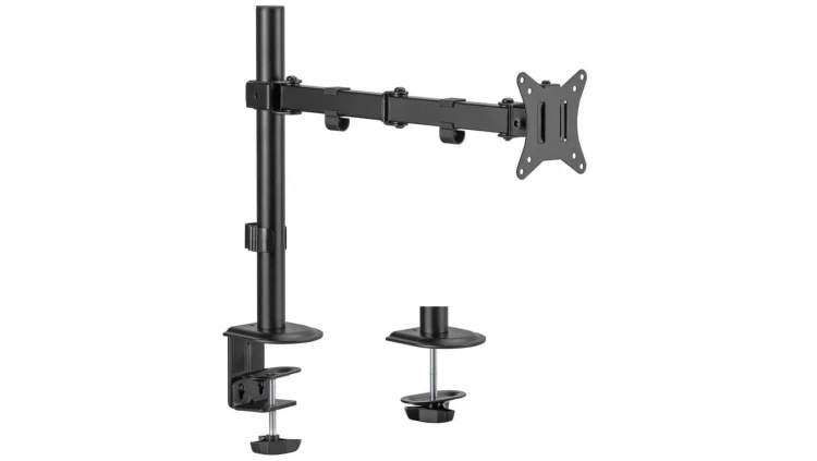 Uchwyt biurkowy do monitora LCD Maclean, 17-32, 9kg, VESA 75x75 oraz 100x100 podwójne ramię, MC-753N
