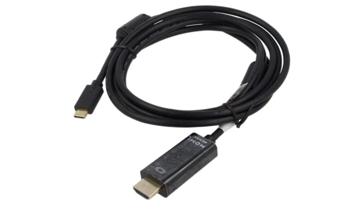 AK-300330-020-S Adapter HDMI 2.0 HDMI wtyk USB C wtyk niklowany 2m czarny