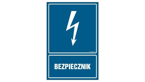 ZNAK - HG011 Bezpiecznik 70 x 105 cm FN - Folia samoprzylepna