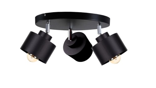 Spot nowoczesny 3x E27 SIMPLY BLACK