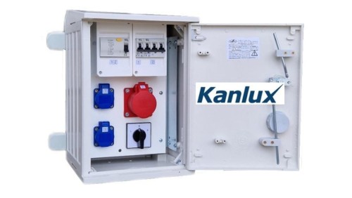 ROZDZIELNICA BUDOWLANA NA ELEWACJĘ KANLUX (2X2P+Z, 1X16A/5P) RB26x40 K40-00012W-LOP-E0-KANLUX