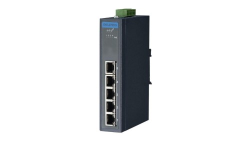 Przemysłowy switch z portami PoE - 1 port gigabitowy (RJ-45), 4 porty gigabit PoE/PoE+, zasilanie 24-48VDC EKI-2705G-1GPI-A