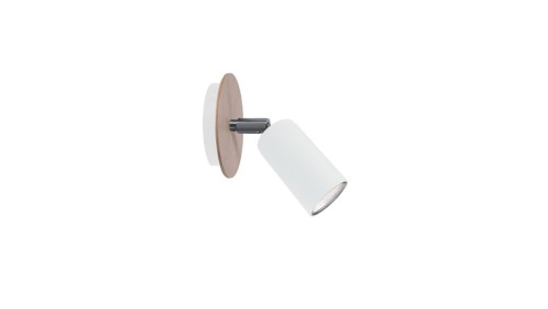 Kinkiet nowoczesny 1xGU10 EYE WHITE WOOD