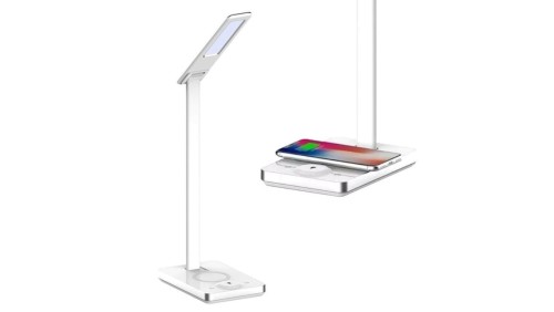 Lampka biurkowa 3w1 5W 560lm ładowarka indukcyjna WW barwa zmienna IP20 3000K-6500K V-TAC VT-7505