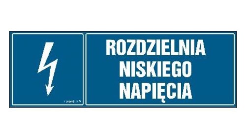 ZNAK - HH042 Rozdzielnia niskiego napięcia 20 x 6,7 cm PN - Płyta 1mm