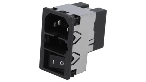 KMF1.1123.11Złącze zasilające AC gniazdo męskie 2A 250VAC IEC 60320 KMF