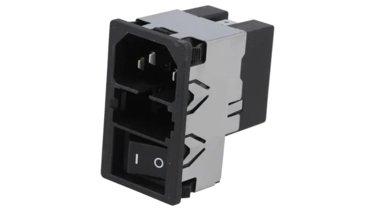 KMF1.1123.11Złącze zasilające AC gniazdo męskie 2A 250VAC IEC 60320 KMF
