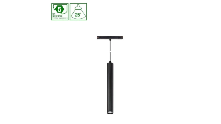 SYSTEM SHIFT - HANGIT oprawa zwis na szynoprzewód 40x297 (935mm kabel) 12W 25st czarny 5 lat gw.