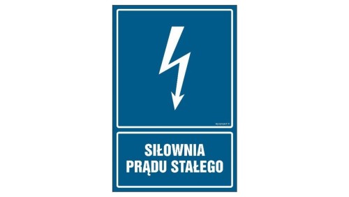 ZNAK - HG045 Siłownia prądu stałego 70 x 105 cm FN - Folia samoprzylepna