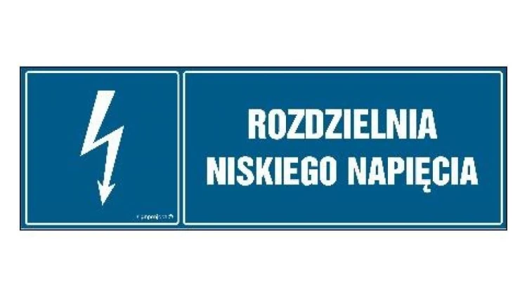 ZNAK - HH033 Rozdzielnia niskiego napięcia 15 x 5 cm PN - Płyta 1mm