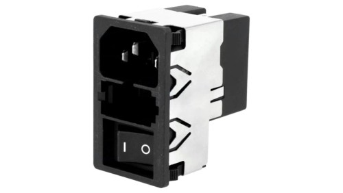 KMF1.1161.11Złącze zasilające AC gniazdo męskie 6A 250VAC IEC 60320 KMF