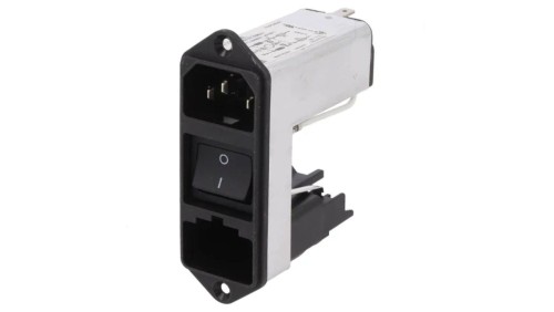CD44.1101.151Złącze zasilające AC gniazdo męskie 6A 250VAC IEC 60320 CD