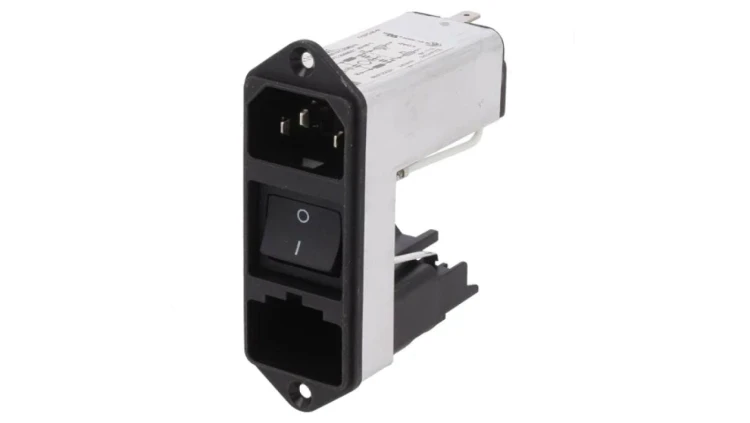 CD44.1101.151Złącze zasilające AC gniazdo męskie 6A 250VAC IEC 60320 CD