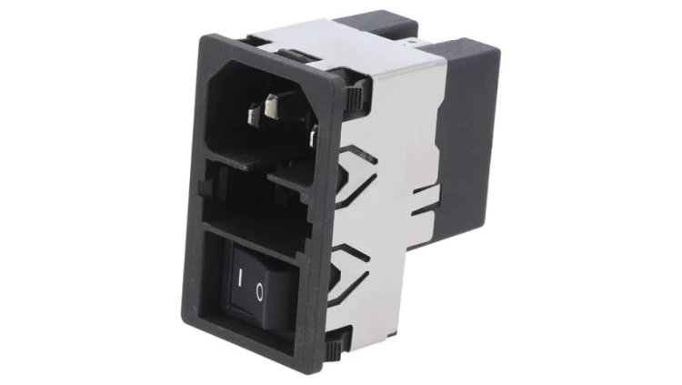 KMF1.1143.11Złącze zasilające AC gniazdo męskie 4A 250VAC IEC 60320 KMF