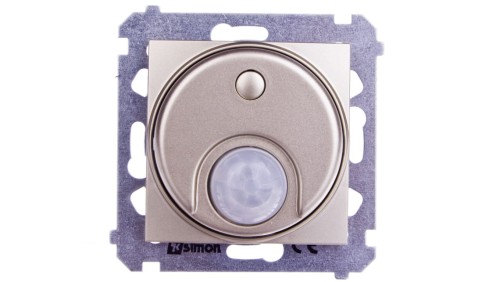 Simon 54 Łącznik z czujnikiem ruchu 20-500W złoty mat DCR10T.01/44