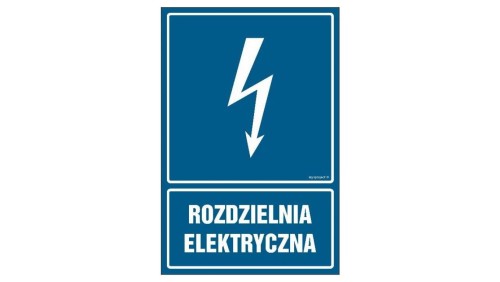 ZNAK - HG057 Rozdzielnia elektryczna 7,5 x 10 cm FN - Folia samoprzylepna