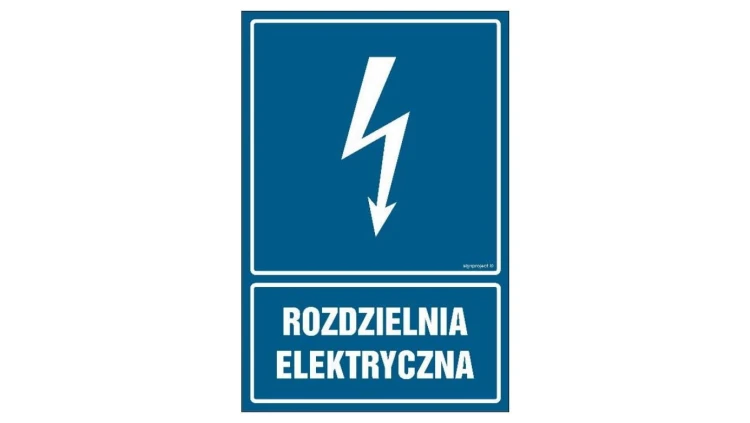 ZNAK - HG057 Rozdzielnia elektryczna 7,5 x 10 cm FN - Folia samoprzylepna