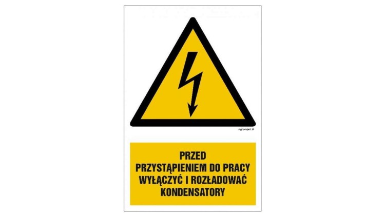 ZNAK - HA017 Zasilanie dwustronne 70 x 105 cm PN - Płyta 1mm