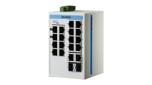 Przemysłowy switch ProView SCADA - 16 portów Fast Ethernet 10/100Mb/s, 2 porty Combo SFP EKI-5626CI-AE