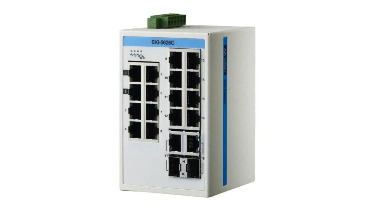 Przemysłowy switch ProView SCADA - 16 portów Fast Ethernet 10/100Mb/s, 2 porty Combo SFP EKI-5626CI-AE