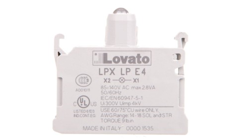 Oprawka z LED czerwona 85-140V AC LPXLPE4