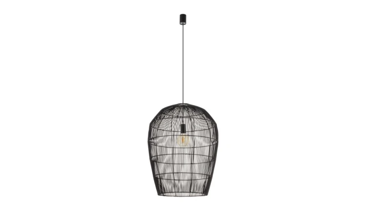 Lampa wisząca HAITI L Czarny bambusowy klosz na E27 11168 Nowodvorski