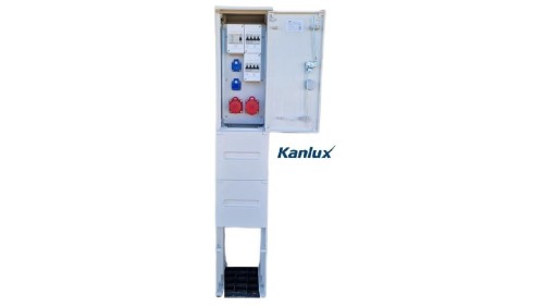 ROZDZIELNICA BUDOWLANA NA FUNDAMENCIE (2X2P+Z, 1X16A/5P, 1X32A/5P) KANLUX RB26x60-K40-00112W-F0-KANLUX