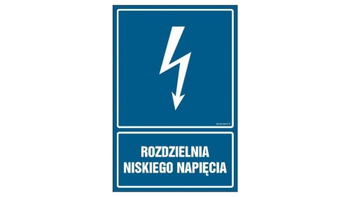 ZNAK - HG033 Rozdzielnia niskiego napięcia 50 x 75 cm PN - Płyta 1mm