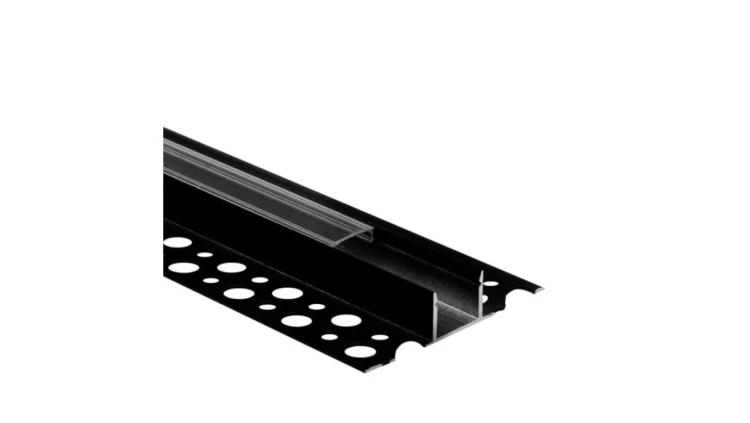 Profil GN02 natynkowy czarny +klosz transp. 2m