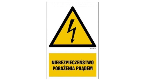 ZNAK - HA030 Nie wchodzić ! Rozdzielnia Elektryczna 70 x 105 cm PN - Płyta 1mm
