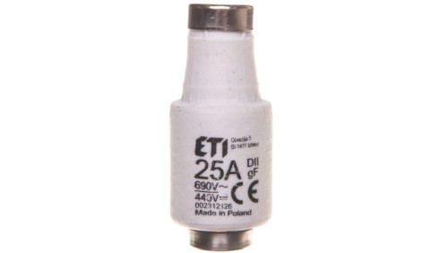Wkładka bezpiecznikowa 25A DII gF / BiWts 690V AC/440V DC E27 002312126 /5szt./