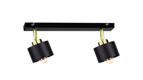 Spot nowoczesny 2xE27 SIMPLY BLACK/GOLD