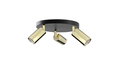 Spot nowoczesny 3x GU10 EYE BLACK GOLD
