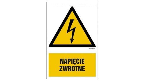 ZNAK - HA012 Napięcie zwrotne 70 x 105 cm FN - Folia samoprzylepna