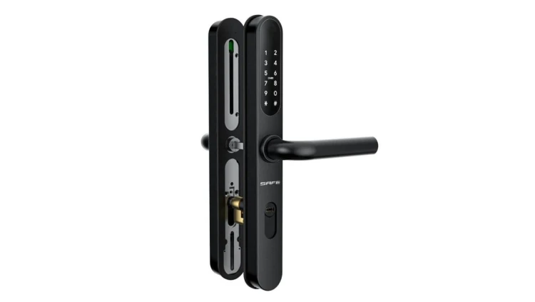 Elektroniczny zamek do drzwi SmartLock RC SLIM UNI sz=41mm (13,56Mhz Mifare, kod PIN, Bluetooth)