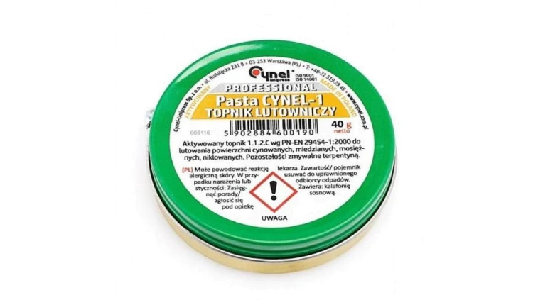 CYNEL UNIPRESS PASTA-CYNEL-1 40G Topnik lutowniczy PROFESSIONAL