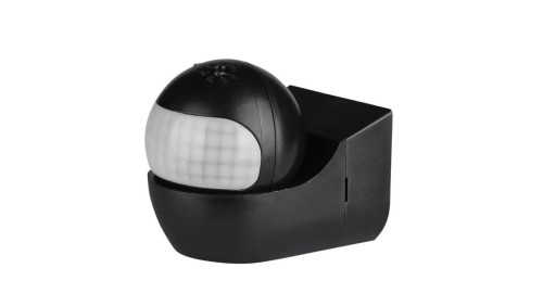 Czujnik ruchu detektor PIR okrągły 400W 360st. IP44 natynkowy czarny V-TAC VT-8028-B