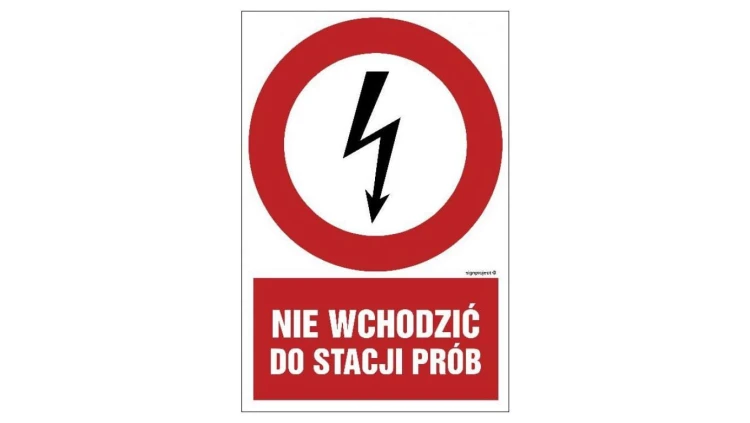 ZNAK - HC005 Nie wchodzić 70 x 105 cm PN - Płyta 1mm