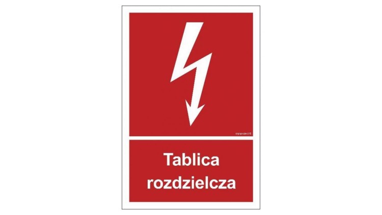 ZNAK - BC009 Tablica rozdzielcza 50 x 74 cm PS - Płyta 1mm foto.