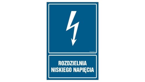 ZNAK - HG033 Rozdzielnia niskiego napięcia 7,5 x 10 cm FN - Folia samoprzylepna