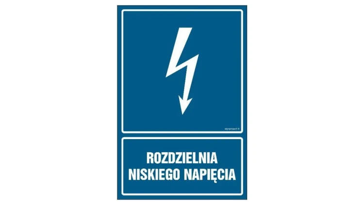 ZNAK - HG033 Rozdzielnia niskiego napięcia 7,5 x 10 cm FN - Folia samoprzylepna