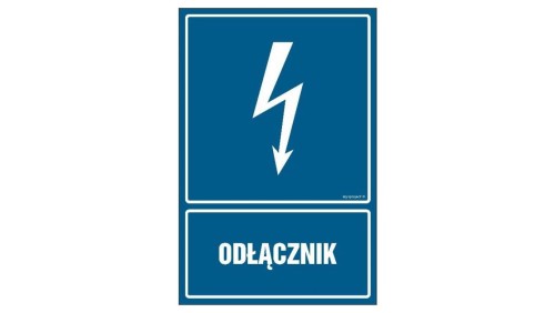 ZNAK - HG010 Odłącznik 7,5 x 10 cm FN - Folia samoprzylepna