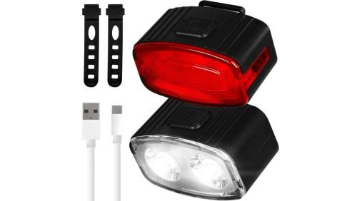 Zestaw lampek rowerowych przód 2*LED + tył 12*LED VA0155 Vayox