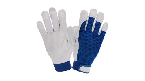 Rękawice Robocze Skórzane Rzep X-TEC BLUE MESH Rozmiar 9