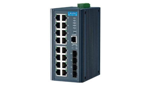 Zarządzalny switch z portami SFP - 16 portów Fast Ethernet, 4 porty SFP EKI-7720E-4F