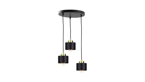 Lampa wisząca nowoczesna 3xE27 SIMPLY BLACK/GOLD