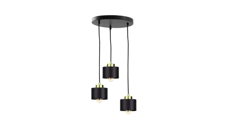 Lampa wisząca nowoczesna 3xE27 SIMPLY BLACK/GOLD