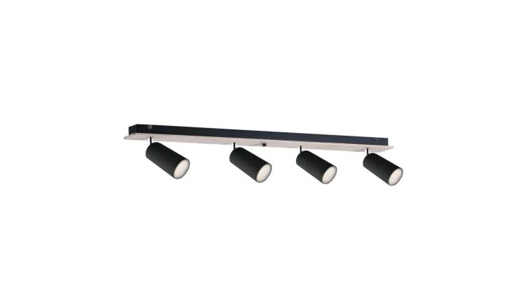 Spot nowoczesny 4xGU10 EYE BLACK WOOD