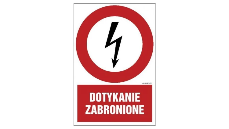 ZNAK - HC007 Nie dotykać 70 x 105 cm PN - Płyta 1mm